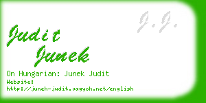 judit junek business card